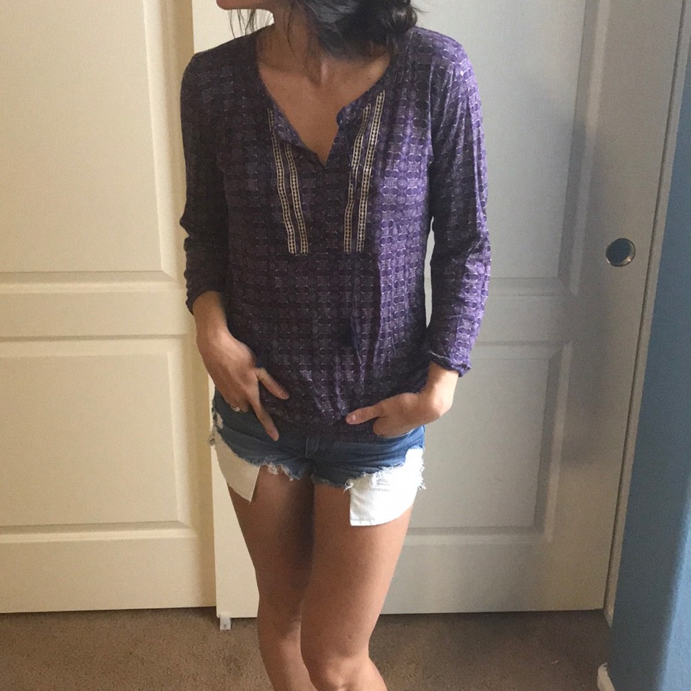 Purple boho top